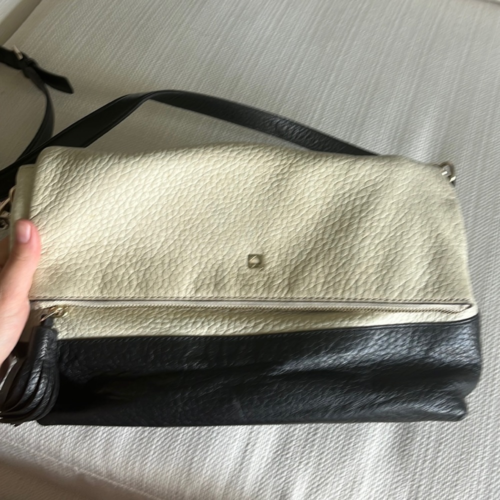 Black and cream Kate spade purse